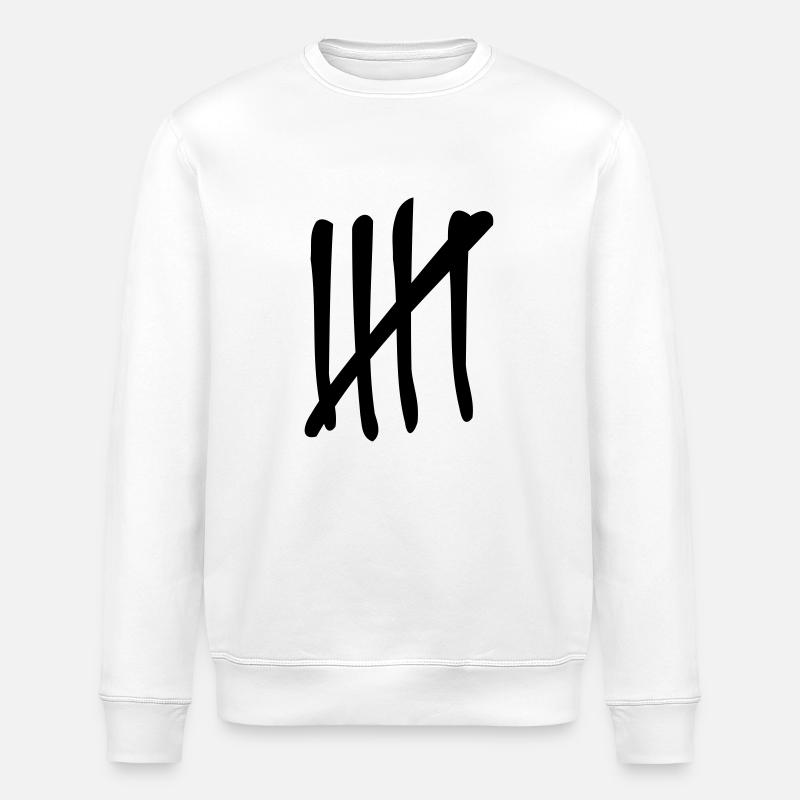 5 Striche - Stanley/Stella Unisex Bio-Sweatshirt ROLLER - Weiß