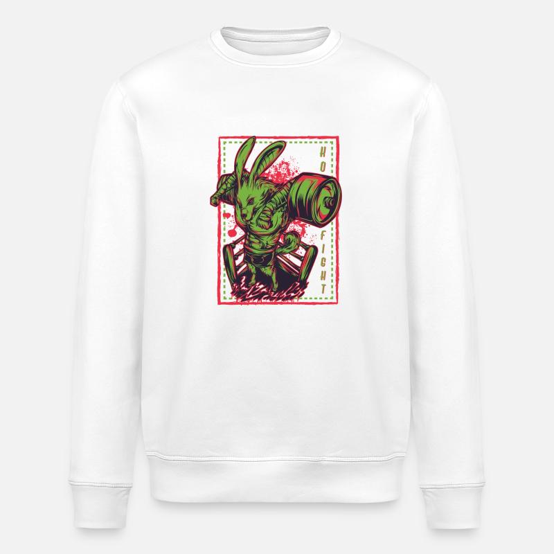 Fighting Bunny Kampfsport - Stanley/Stella Unisex Bio-Sweatshirt ROLLER - Weiß