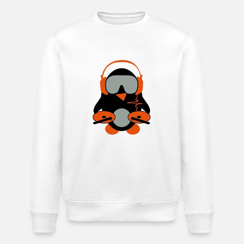 pingouin dj - Sweat bio ROLLER Stanley/Stella Unisexe - blanc