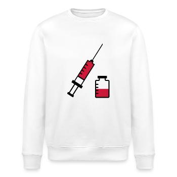 Spritze - Stanley/Stella Unisex Bio-Sweatshirt ROLLER - Weiß - Vorne - Nik (191cm)