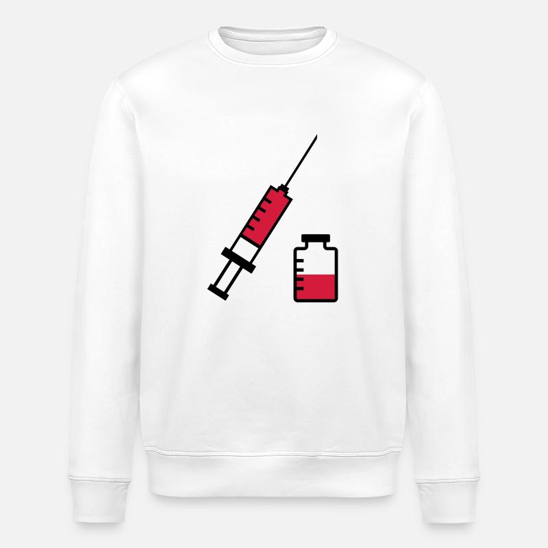 Syringe - Stanley/Stella ROLLER Unisex Organic Sweatshirt - white