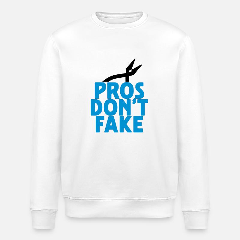 pros don't fake - Stanley/Stella Unisex Bio-Sweatshirt ROLLER - Weiß