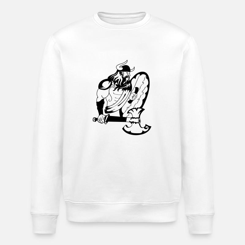 wikinger_1 - Stanley/Stella Unisex Bio-Sweatshirt ROLLER - Weiß