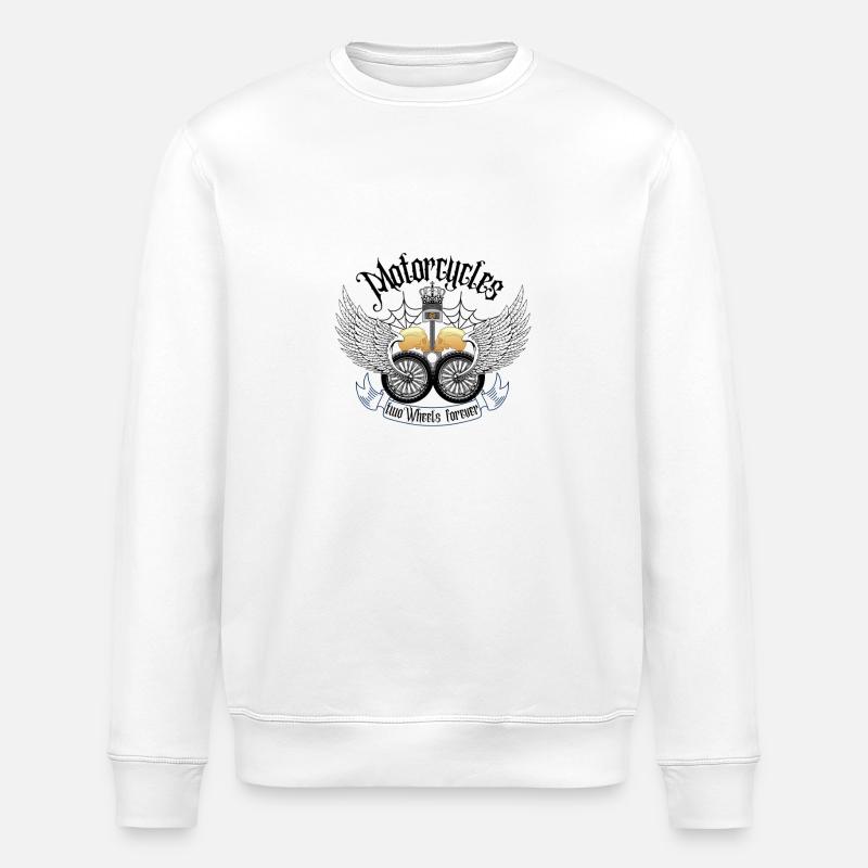 twoWheels forever - Stanley/Stella Unisex Bio-Sweatshirt ROLLER - Weiß