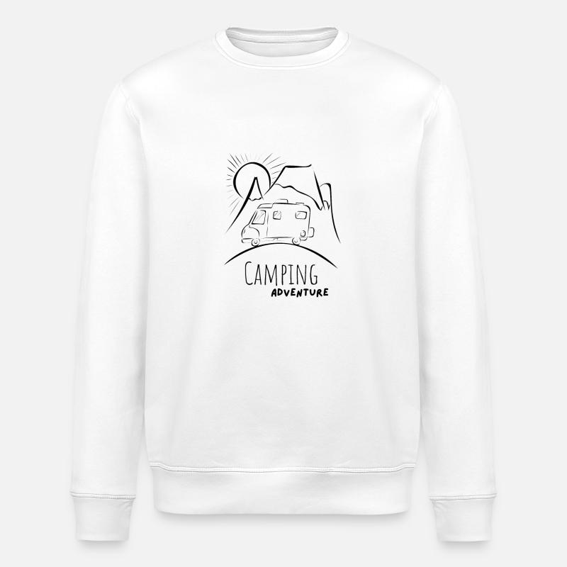 Camping Aventure - Sweat bio ROLLER Stanley/Stella Unisexe - blanc