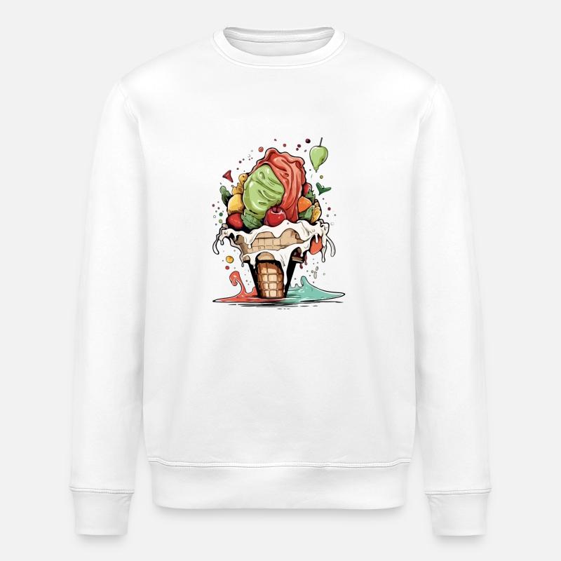 Fruchteiswaffel - Stanley/Stella Unisex Bio-Sweatshirt ROLLER - Weiß