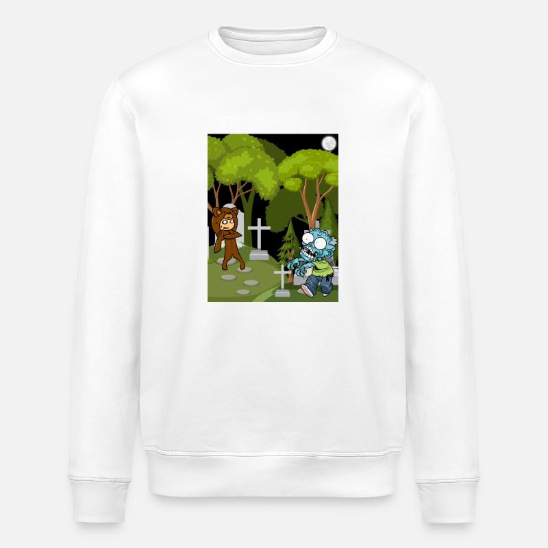 Friedhof der Zombies - Stanley/Stella Unisex Bio-Sweatshirt ROLLER - Weiß