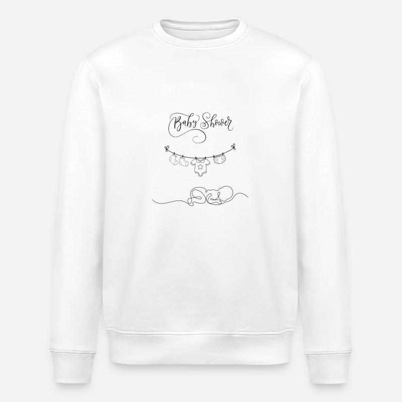 Baby shower simple - Sweat bio ROLLER Stanley/Stella Unisexe - blanc
