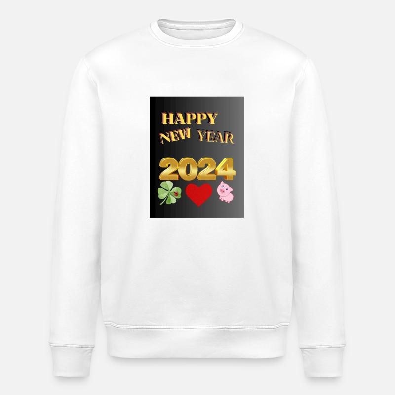 PROSIT NEU JAHR - Stanley/Stella Unisex Bio-Sweatshirt ROLLER - Weiß