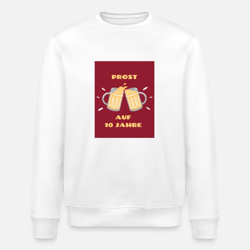 10 Jahre - Stanley/Stella Unisex Bio-Sweatshirt ROLLER - Weiß