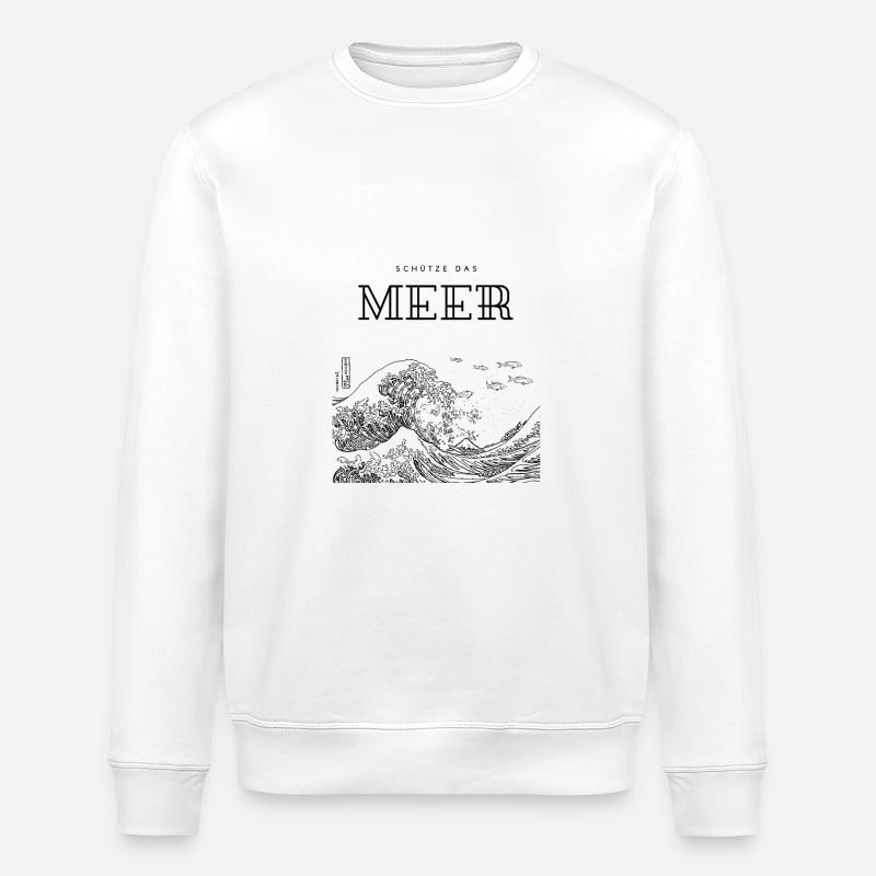 Schützt das Meer - Stanley/Stella Unisex Bio-Sweatshirt ROLLER - Weiß