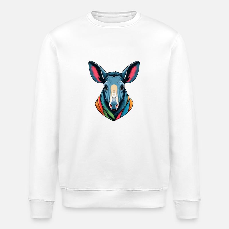 Erdferkel - Stanley/Stella Unisex Bio-Sweatshirt ROLLER - Weiß