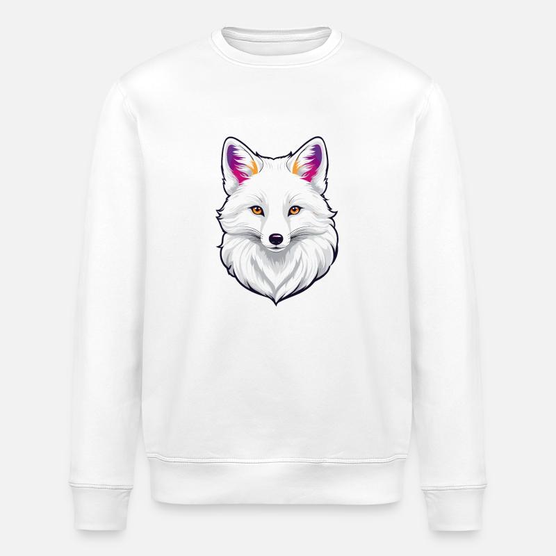 Arctic Fox - Stanley/Stella ROLLER Unisex Organic Sweatshirt - white