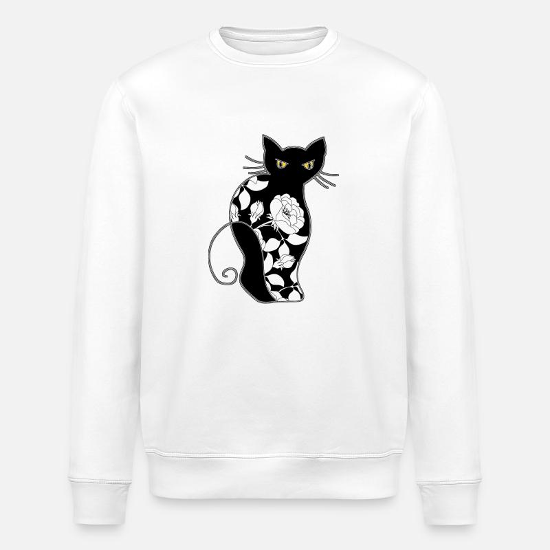 Chat - Sweat bio ROLLER Stanley/Stella Unisexe - blanc