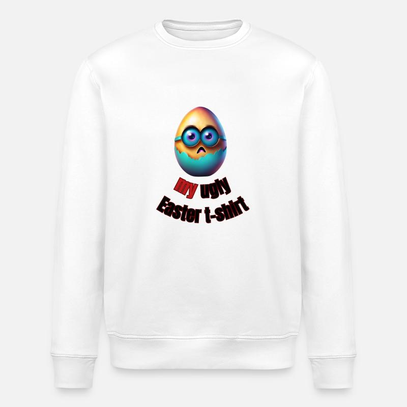 Mon oeuf de Pâques moche - Sweat bio ROLLER Stanley/Stella Unisexe - blanc