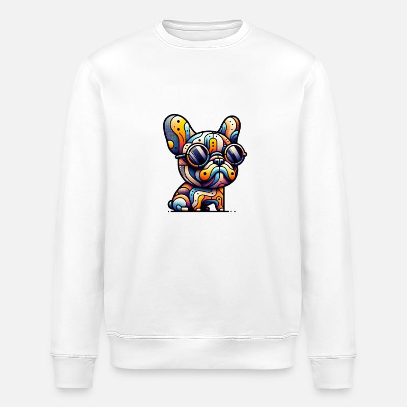 Frenchie Summer - Stanley/Stella Unisex Bio-Sweatshirt ROLLER - Weiß