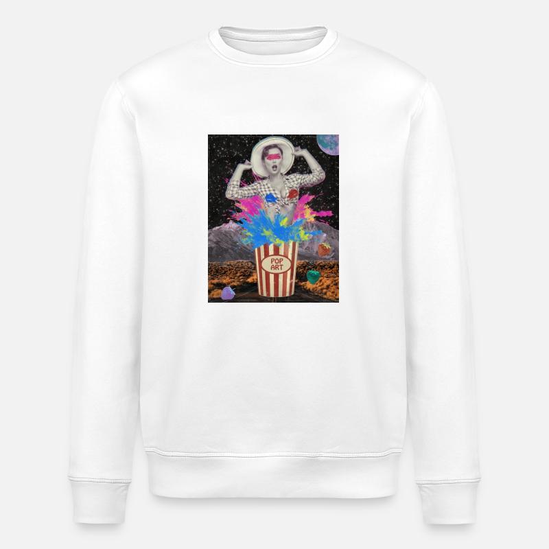 Pop Art Collage - Sweat bio ROLLER Stanley/Stella Unisexe - blanc