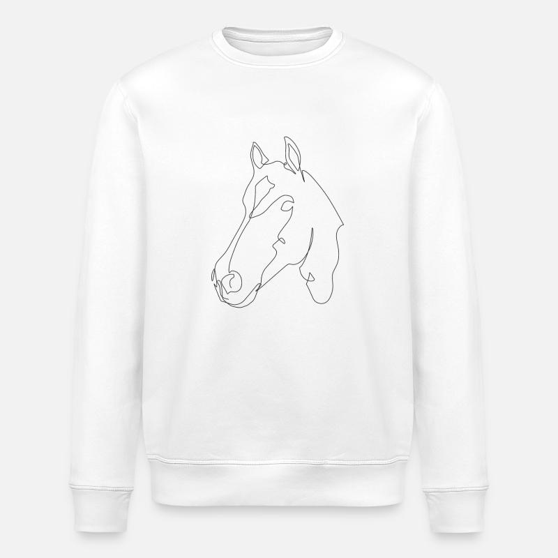 Pferdekopf Noah - Stanley/Stella Unisex Bio-Sweatshirt ROLLER - Weiß
