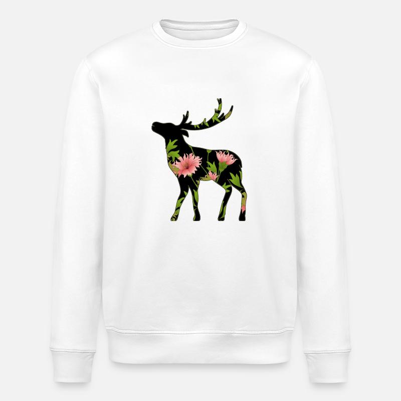 Deer - Stanley/Stella ROLLER Unisex Organic Sweatshirt - white