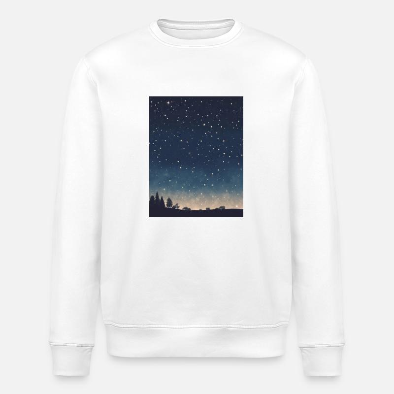 Sternenhimmel - Stanley/Stella Unisex Bio-Sweatshirt ROLLER - Weiß