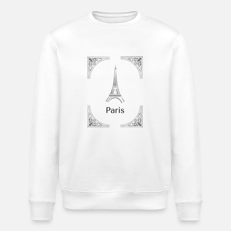 Paris - Sweat bio ROLLER Stanley/Stella Unisexe - blanc