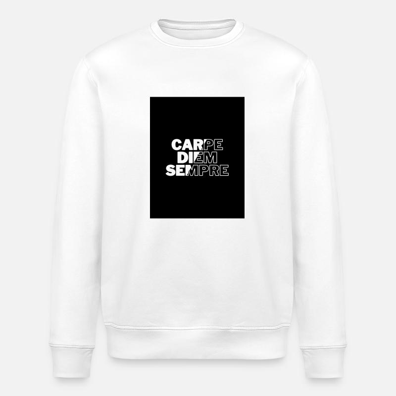 Carpe diem - Sweat bio ROLLER Stanley/Stella Unisexe - blanc