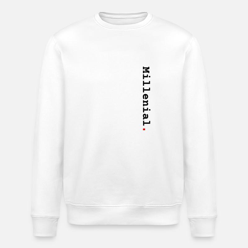 Millennial vertical - Stanley/Stella ROLLER Unisex Organic Sweatshirt - white