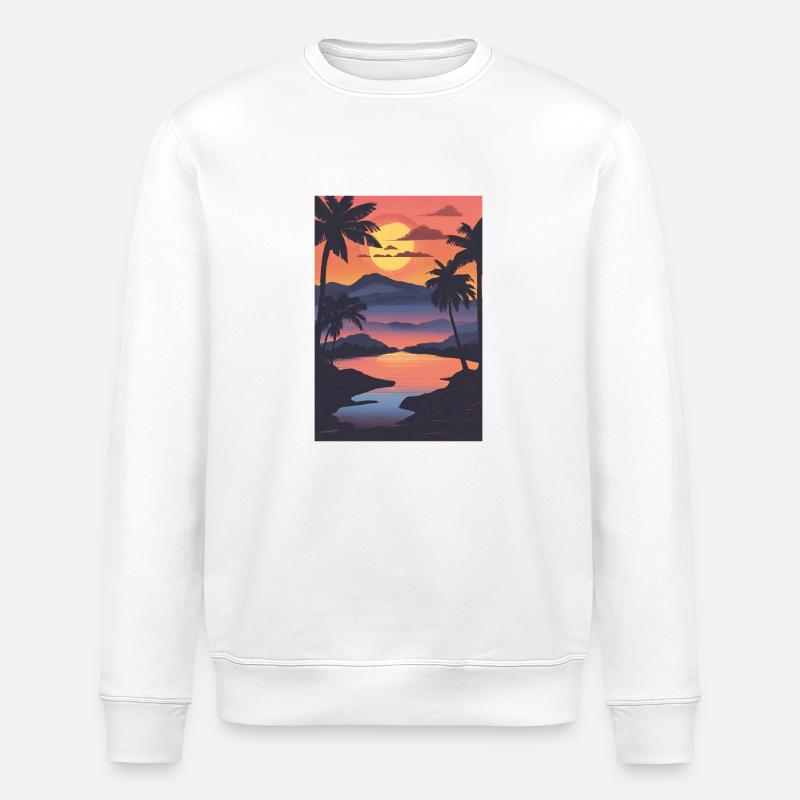 Sommer im Süden - Stanley/Stella Unisex Bio-Sweatshirt ROLLER - Weiß