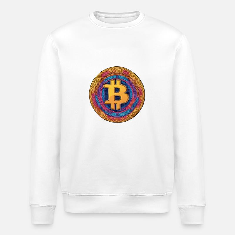 Bitcoin Logo - Stanley/Stella Unisex Bio-Sweatshirt ROLLER - Weiß