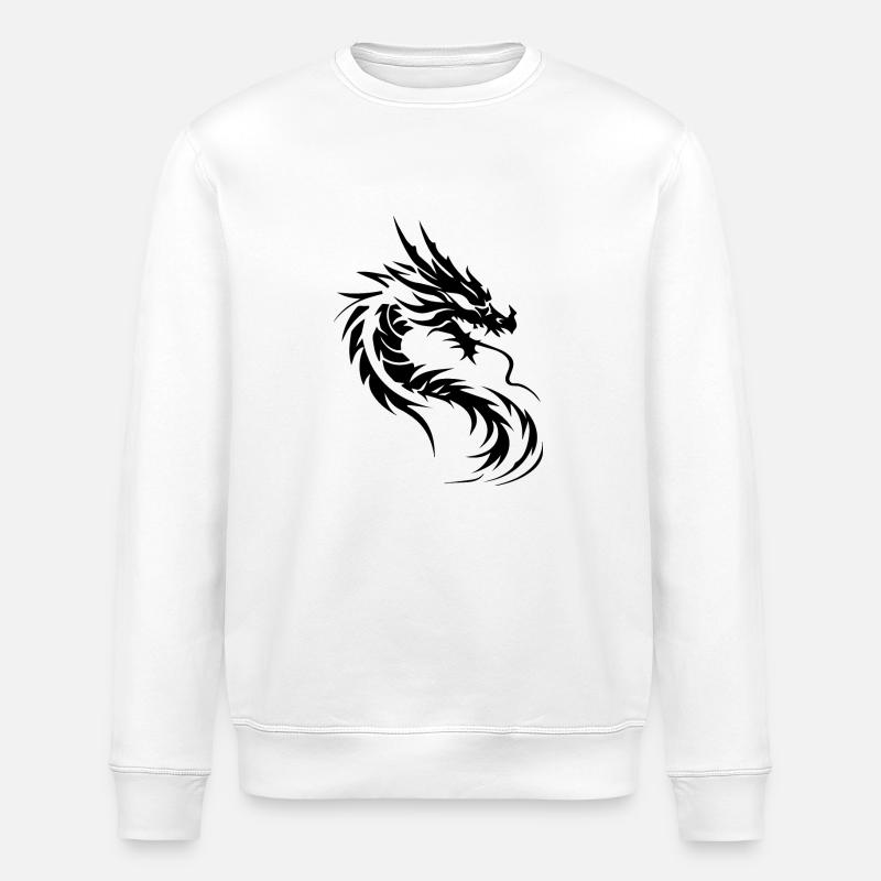 Chinesischer Drache - Stanley/Stella Unisex Bio-Sweatshirt ROLLER - Weiß