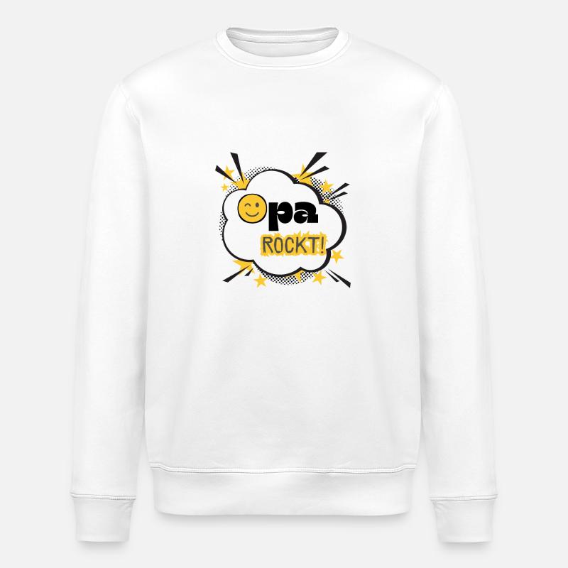 Opa Rockt! - Stanley/Stella Unisex Bio-Sweatshirt ROLLER - Weiß