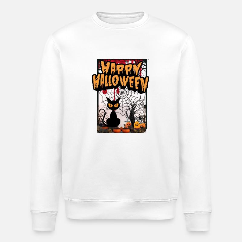 Happy Halloweenn - Stanley/Stella Unisex Bio-Sweatshirt ROLLER - Weiß