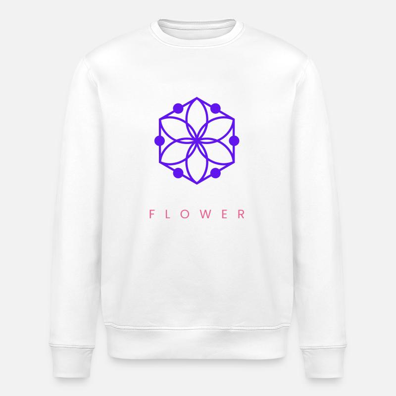 Fleur - Sweat bio ROLLER Stanley/Stella Unisexe - blanc