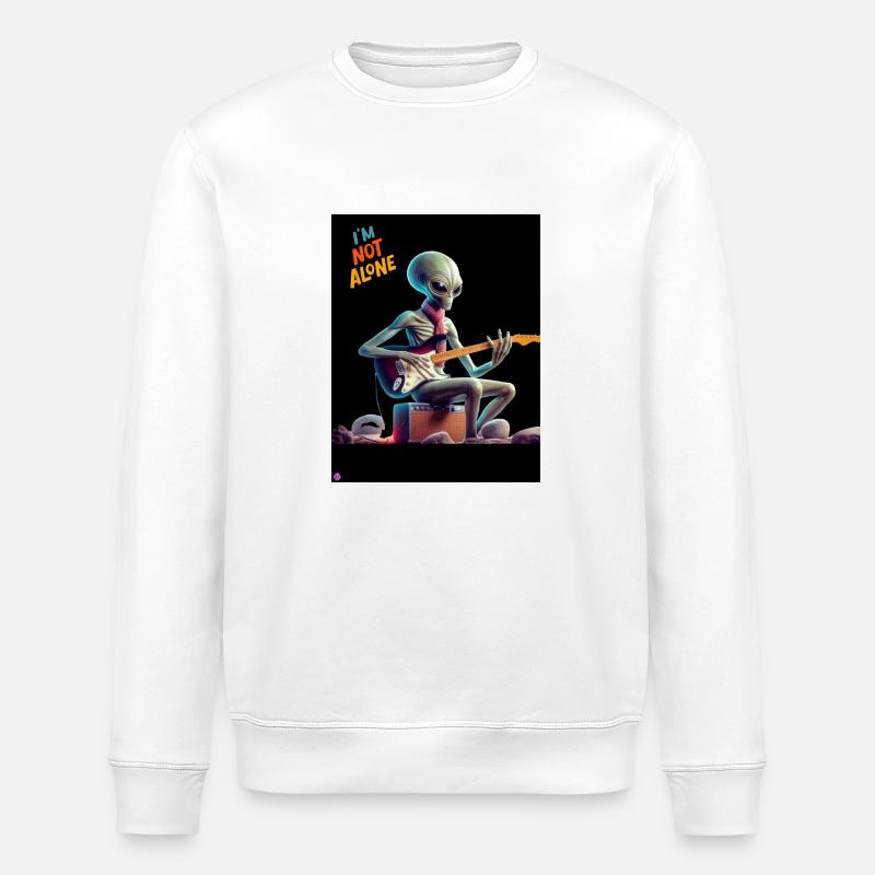 Alien guitariste - Sweat bio ROLLER Stanley/Stella Unisexe - blanc