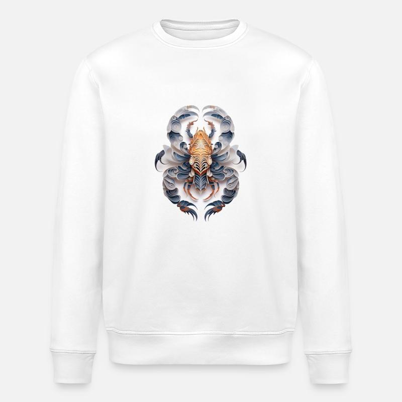Sternzeichen Scorpion - Stanley/Stella Unisex Bio-Sweatshirt ROLLER - Weiß