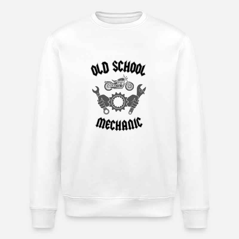 OLD SCHOOL MECHANIC - Stanley/Stella Unisex Bio-Sweatshirt ROLLER - Weiß