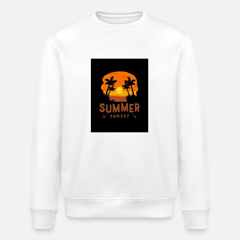 Summer Sunset - Stanley/Stella Unisex Bio-Sweatshirt ROLLER - Weiß