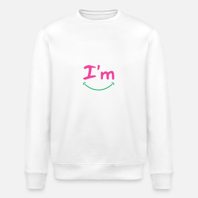 Ich bin 😊 - Stanley/Stella Unisex Bio-Sweatshirt ROLLER - Weiß