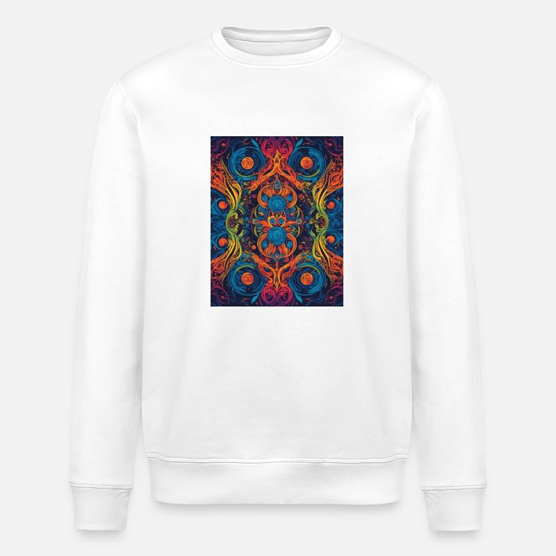 Abstrakte Symmetrie - Stanley/Stella Unisex Bio-Sweatshirt ROLLER - Weiß
