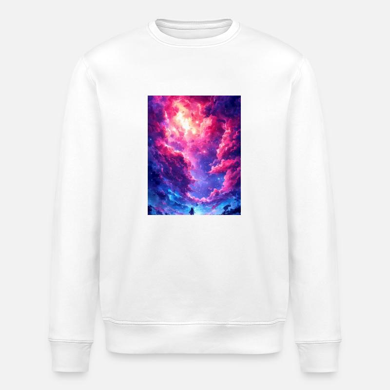 Coucher de soleil magique - Sweat bio ROLLER Stanley/Stella Unisexe - blanc