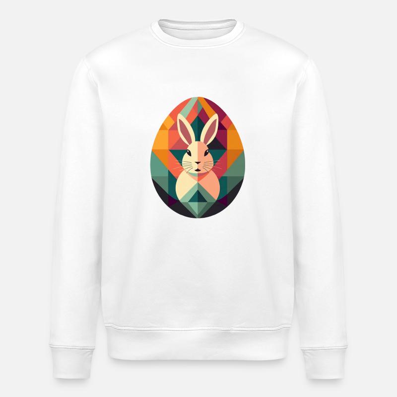 Osterei Design No.13 - Stanley/Stella Unisex Bio-Sweatshirt ROLLER - Weiß