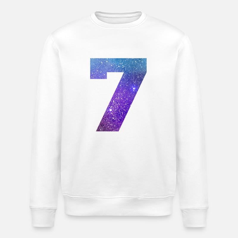Numéro 7 galaxie - Sweat bio ROLLER Stanley/Stella Unisexe - blanc