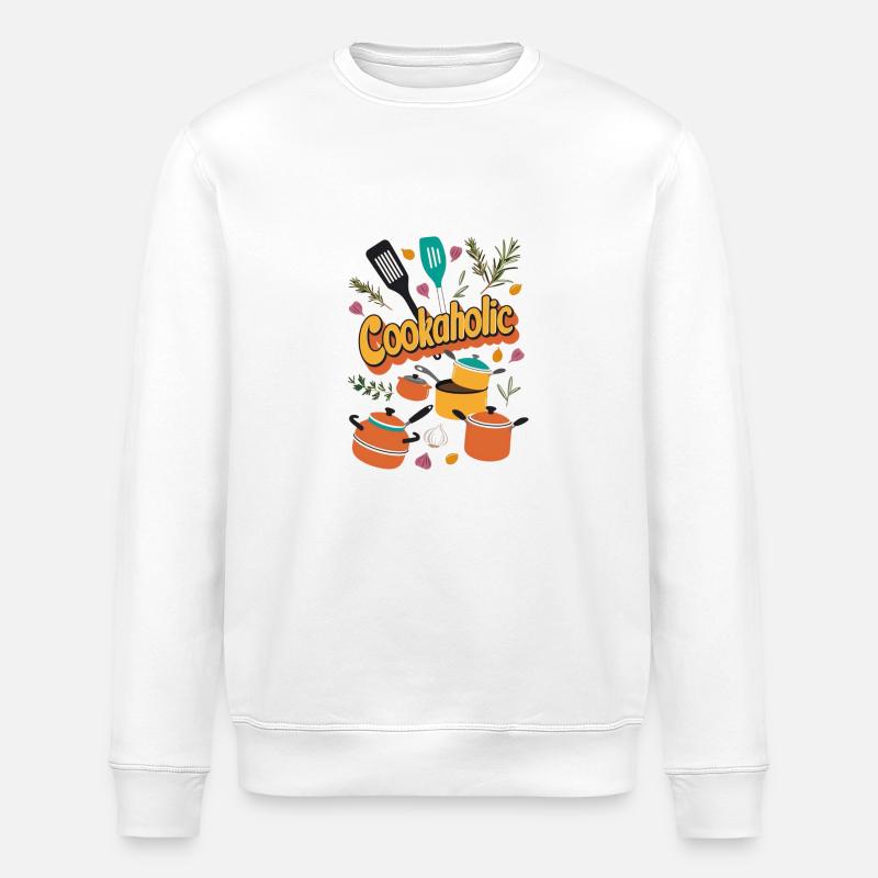 Koch kochen lecker Geschenk - Stanley/Stella Unisex Bio-Sweatshirt ROLLER - Weiß