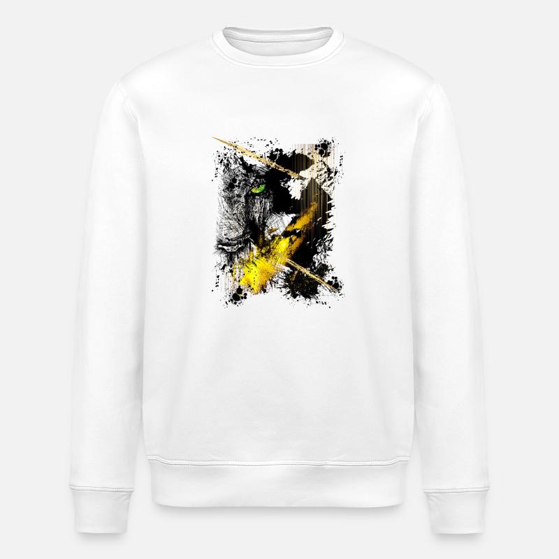 Wild_Tiger25 par Acryl Gallery & Design - Sweat bio ROLLER Stanley/Stella Unisexe - blanc
