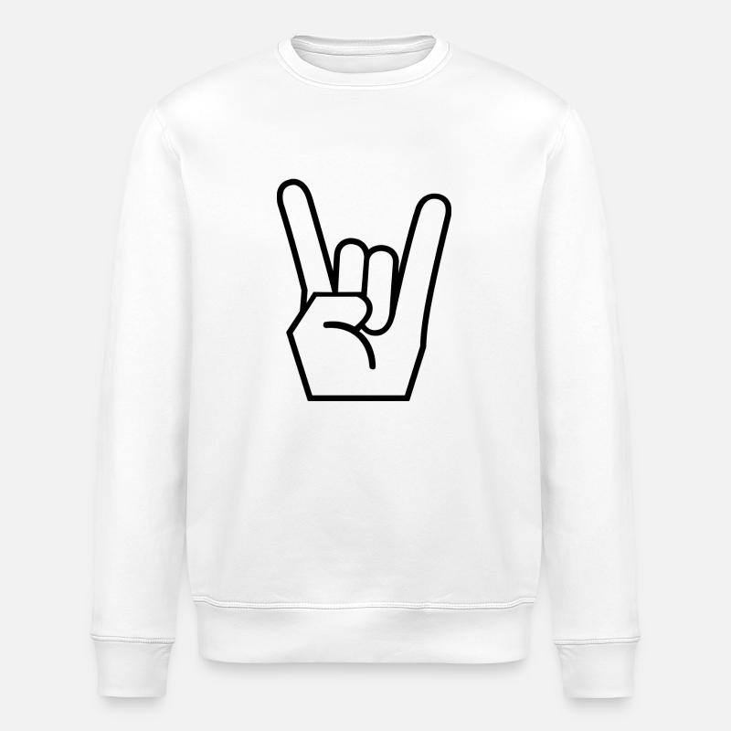 Pommesgabel Metal Geschenkidee - Stanley/Stella Unisex Bio-Sweatshirt ROLLER - Weiß