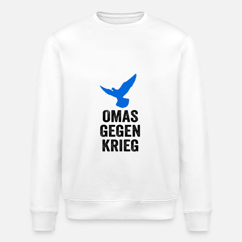 Omas gegen Krieg - Stanley/Stella Unisex Bio-Sweatshirt ROLLER - Weiß