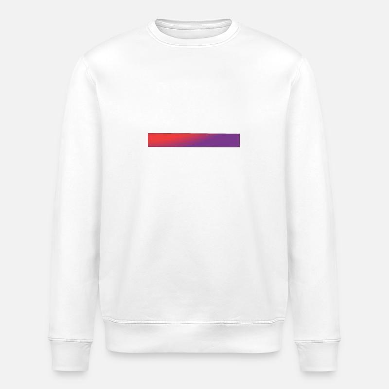 Rot&Lila Farbverlauf Balken - Stanley/Stella Unisex Bio-Sweatshirt ROLLER - Weiß