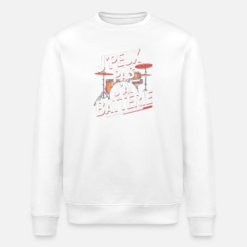 J'peux pas j'ai batterie - Sweat bio ROLLER Stanley/Stella Unisexe - blanc