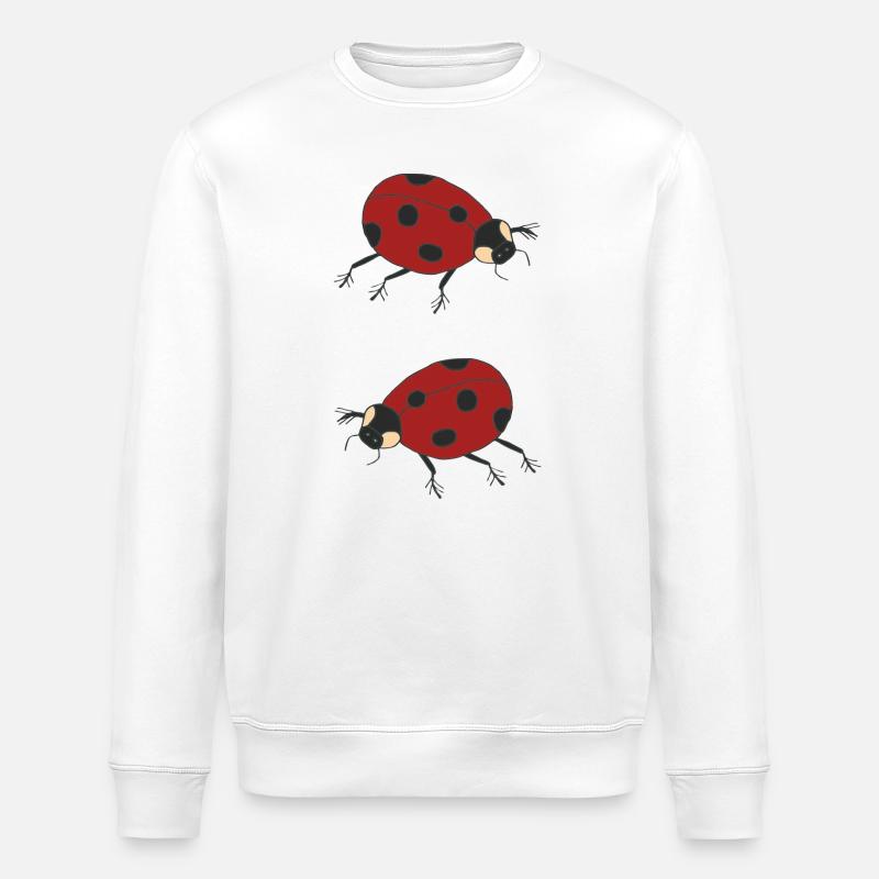 ladybug duo - Stanley/Stella ROLLER Unisex Organic Sweatshirt - white