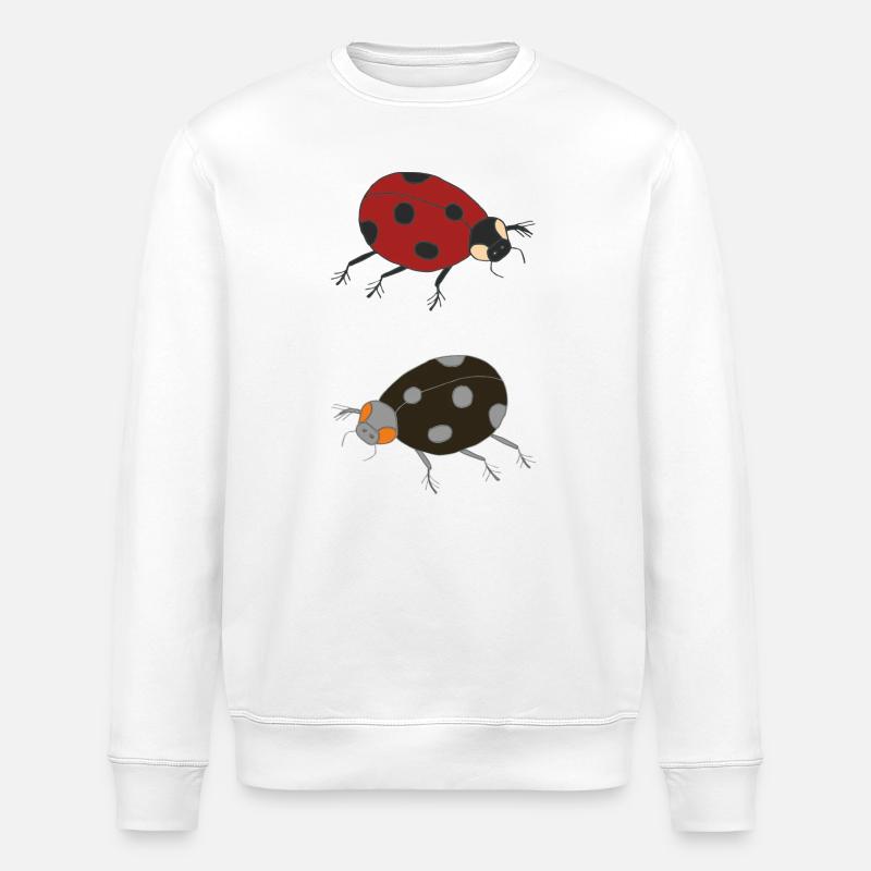 marienkäfer duo farbig - Stanley/Stella Unisex Bio-Sweatshirt ROLLER - Weiß